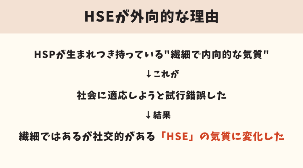 HSE,外向的な理由,ぽつぶ